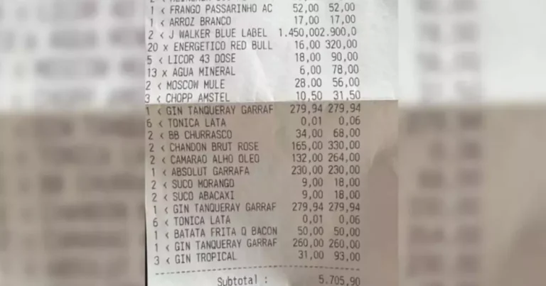 Homem gasta R$ 6 mil em bar e finge mal-estar para não pagar conta em Goiás