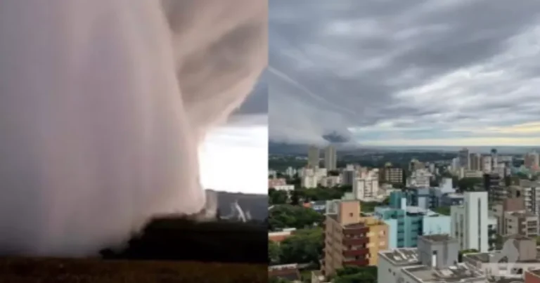 Vídeo: nuvem gigante com formato estranho intriga moradores no Paraná