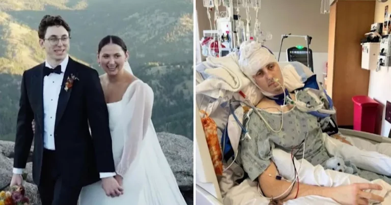 Noivo sofre queda durante sua festa de casamento e agora precisa aprender a andar e falar novamente; vídeos