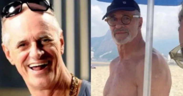 Aos 71 anos, ator Marcos Caruso curte folga com o marido em praia do Rio e clique repercute