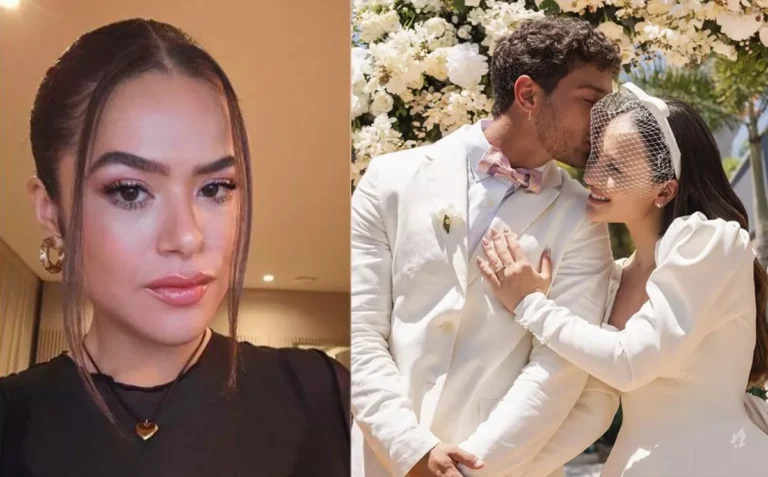 Larissa Manoela posta fotos do casamento secreto com André Luiz, e comentários de Maisa Silva chama a atenção