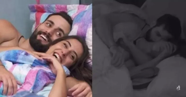Demorou, mas rolou: Deniziane e Matteus esquentam o clima no edredom; video