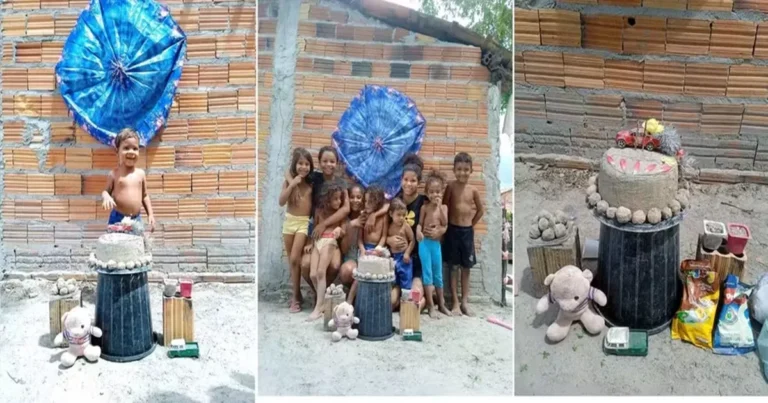 Vídeo: menino de 2 anos comemora aniversário com bolo e docinhos de areia e comove internautas