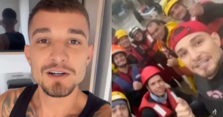 Mc Gui se dispõe a ajudar voluntariamente no RS em resgates, mas precisa ser socorrido por bombeiros