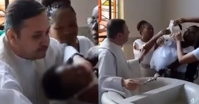 Vídeo mostra atitude revoltante de padre durante o batismo de uma bebê: “Acabou com nosso dia”