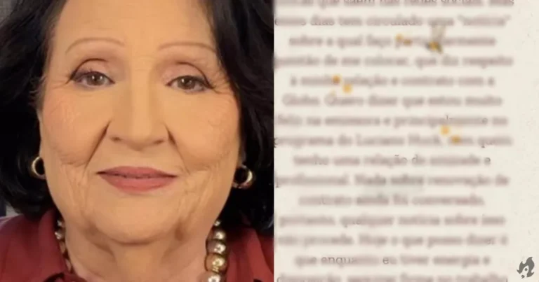 Dona Déa emite comunicado oficial após rumores envolvendo o Domingão com Huck