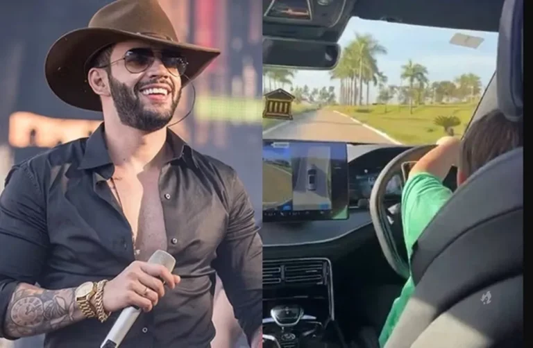 Vídeo: Filho de 7 anos de Gusttavo Lima aparece dirigindo carro e web cita crime