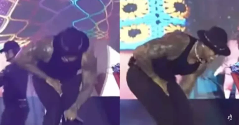 VÍDEO: Léo Santana reage ao ser atingido em região sensível durante show