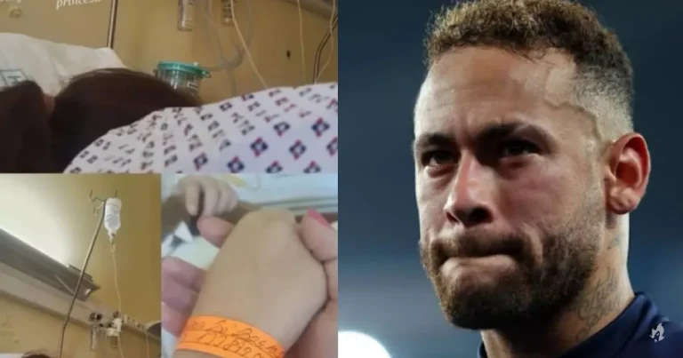 Mãe de suposta filha de Neymar surge em hospital ao lado da menina e faz comovente desabafo