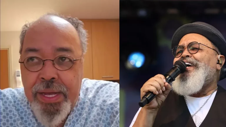 No hospital, Jorge Aragão aparece e tranquiliza fãs: ‘Não se assustem’