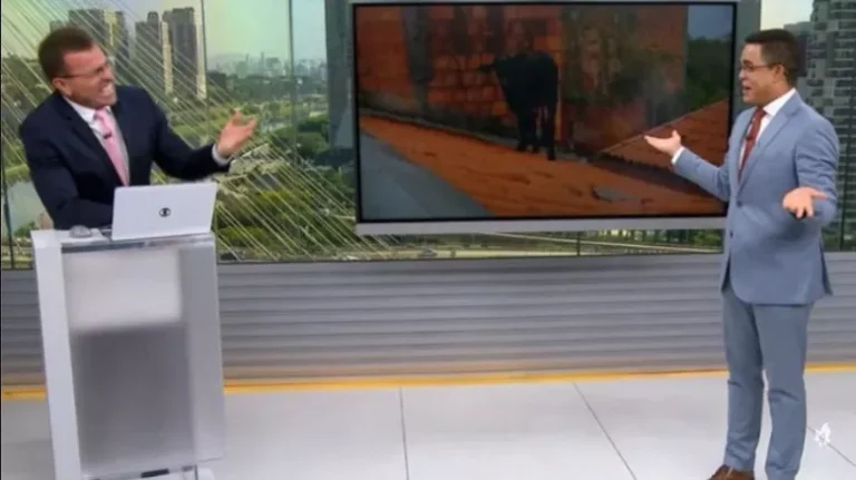 Rodrigo Bocardi interrompe programa ao vivo após crise de riso: ‘Não tenho condição’