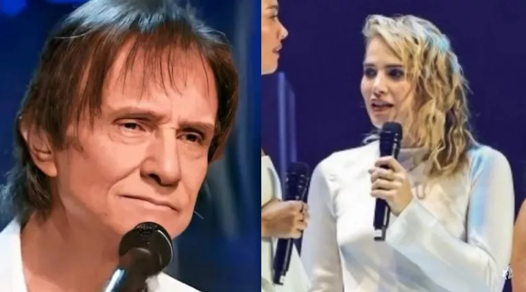 Roberto Carlos reage ao ver Letícia Colin interrompendo a gravação do seu Especial duas vezes por errar a letra da música