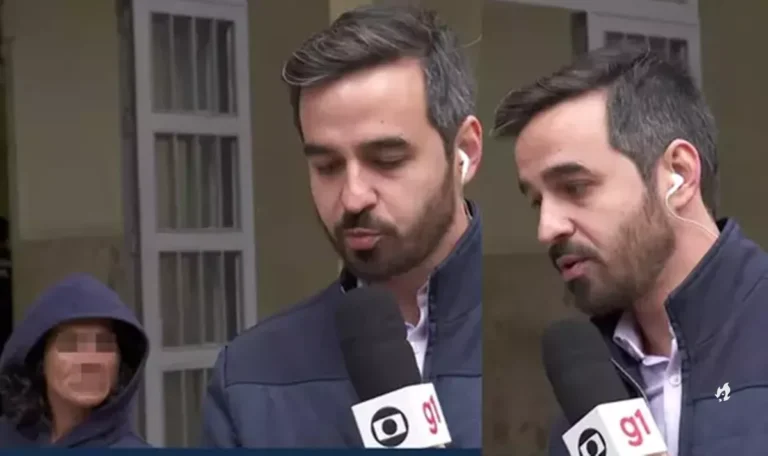 Repórter surpreende com atitude ao ser interrompido por mulher ao vivo na Globo