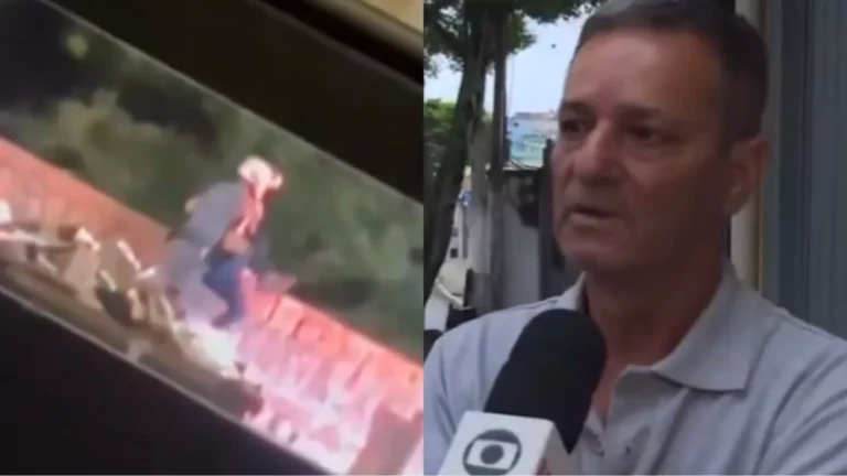 Pai de homem jogado da ponte por PM em SP faz desabafo comovente na TV e atualiza quadro de saúde do filho