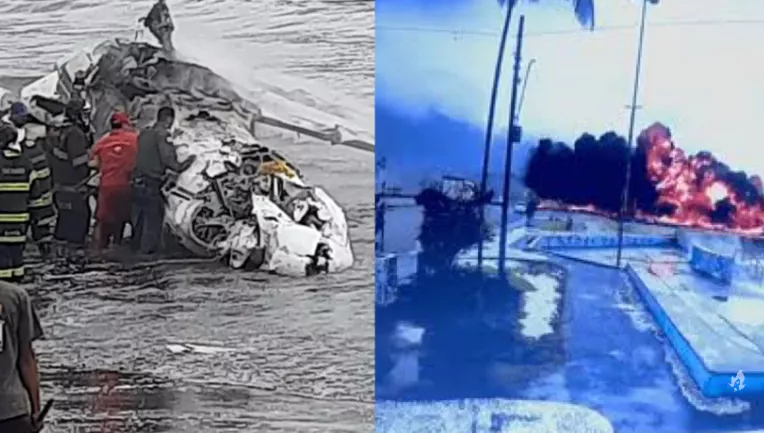 Vídeo: avião cai em praia de Ubatuba, no litoral de São Paulo