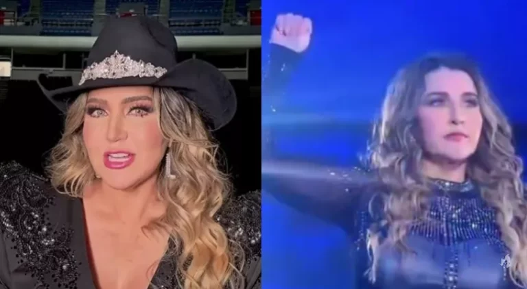 Cantora chama atenção ao fazer sinal de socorro em show