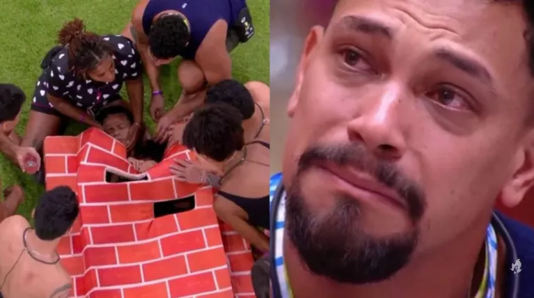 BBB 25: Vinicius tem crise de choro após mal-estar de Vilma: ‘Foi por mim’