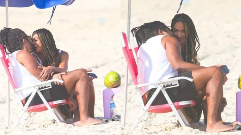 Após BBB25, Aline e Diogo são vistos em clima de romance em praia do Rio