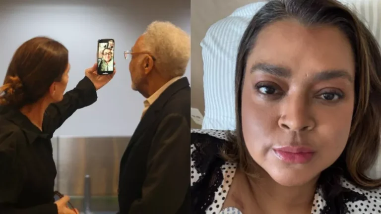 Gilberto Gil faz chamada de vídeo com Preta Gil, que trata câncer nos EUA