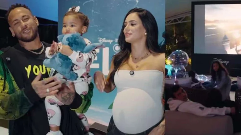 Quem pode, pode! Disney monta cinema VIP na casa de Neymar e Bruna Biancardi; Mavie brilha de Minnie
