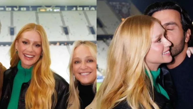 Marina Ruy Barbosa arrasa em mix de tendências, ganha carinho do noivo e posa com pai após unfollow em jogo do Brasil