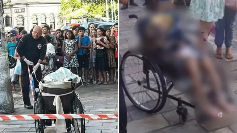 Vídeo: Neto é preso ao andar com corpo do avô em cadeira de rodas para pedir dinheiro em Manaus