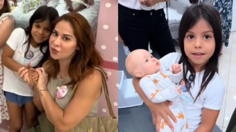 Maíra Cardi mostra “adoção” de bebê reborn para a filha