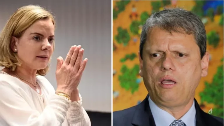 Gleisi Hoffmann não perdoa e detona Tarcísio por criticar Lula: “Oportunista”