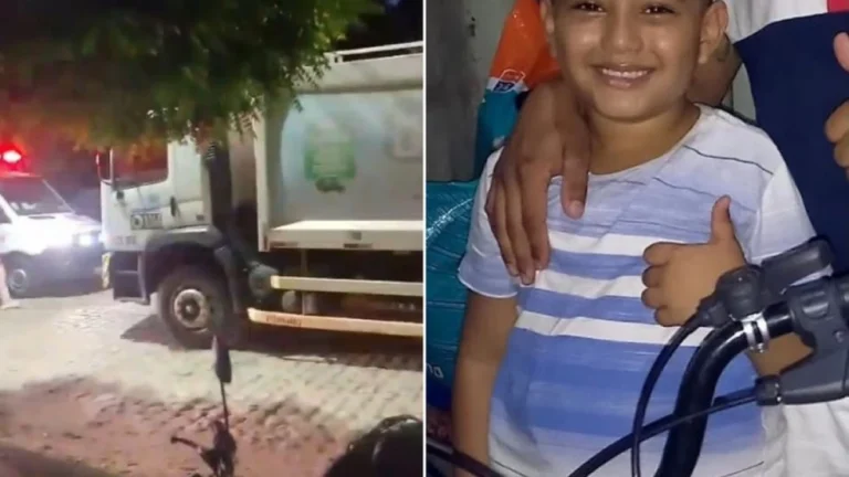 Criança de 10 anos morre atropelada por caminhão de coleta de lixo em Mossoró
