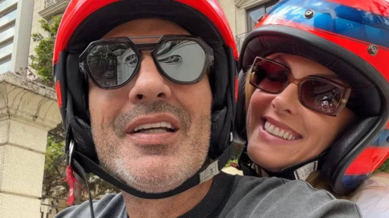 Ana Hickmann mostra passeio de moto com Edu Guedes pela 1ª vez
