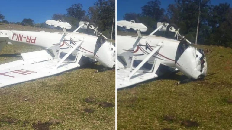 Avião de pequeno porte faz pouso de emergência no interior de SP