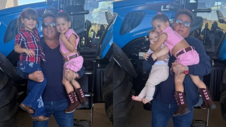 Filhos de Virginia e Zé Felipe viajam com os avós para fazenda de Leonardo
