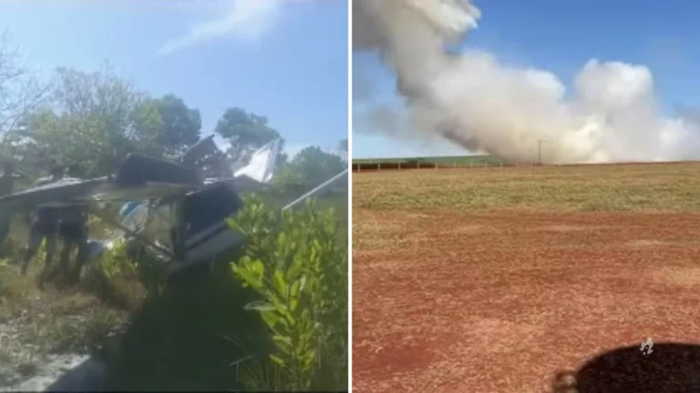 Dois homens perdem a vida após aeronave ultraleve cair na zona rural entre Bariri e Bocaina