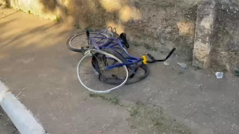 Vídeo: ciclista morre após perder o controle da bicicleta e cair em córrego