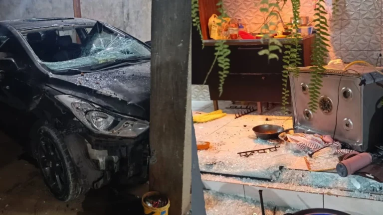 Homem colide carro contra própria residência após a esposa recusar sexo