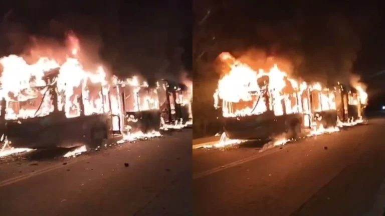 Ônibus é incendiado com passageiros durante protesto em Parelheiros (SP)