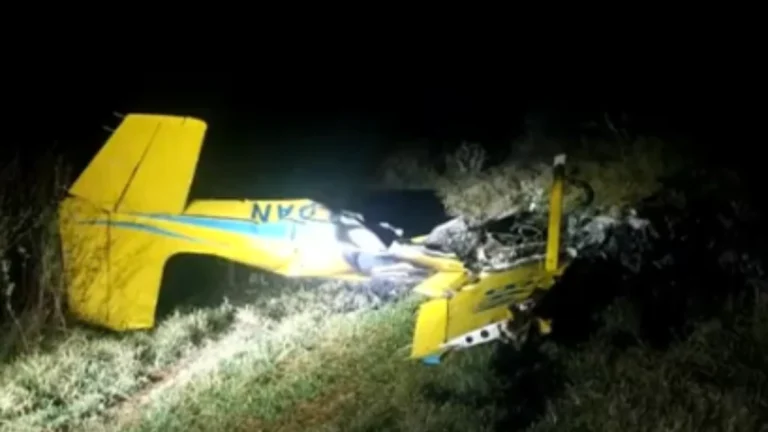 Avião de pequeno porte cai no Pantanal e deixa 4 mortos