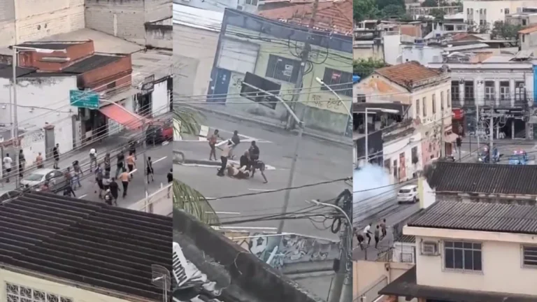 Vídeo: torcedores entram em confronto com a PM nos arredores do Engenhão