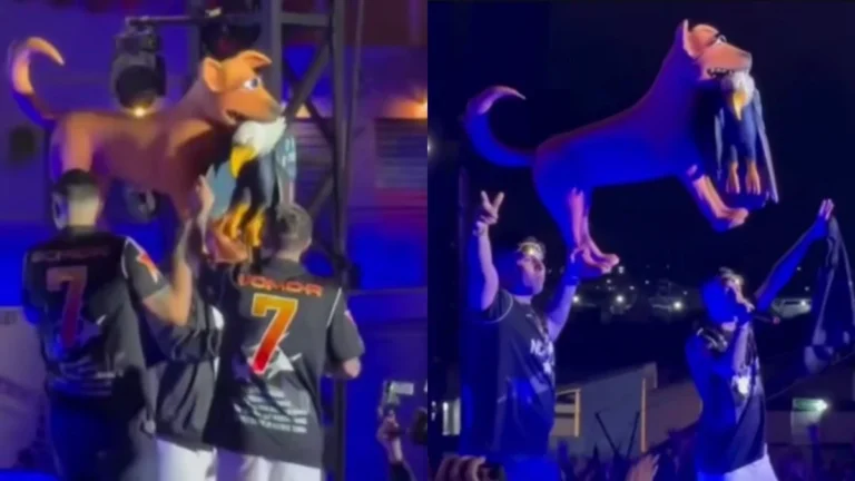 The Town: MC Hariel protesta com vira-lata mordendo águia símbolo dos EUA