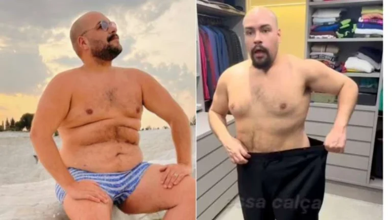 Antes e depois: Tiago Abravanel impressiona ao mostrar mudança após perder 23 kg