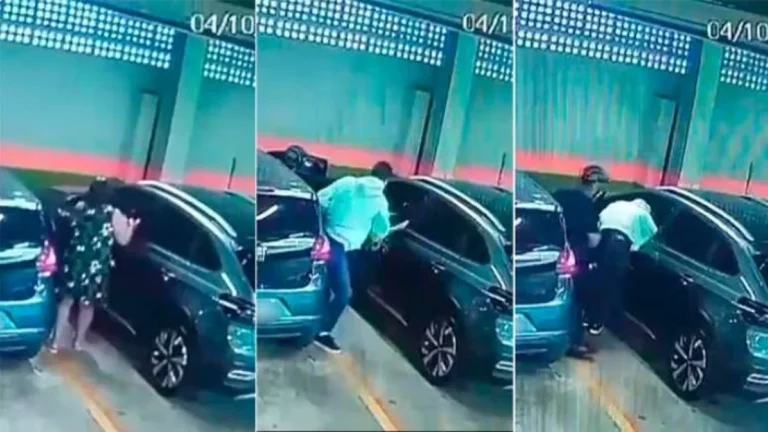 VÍDEO: Mulher é vítima de sequestro-relâmpago em estacionamento de supermercado na zona sul de SP