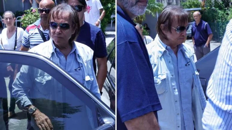 Luto! Roberto Carlos se despede da irmã em velório no Rio de Janeiro