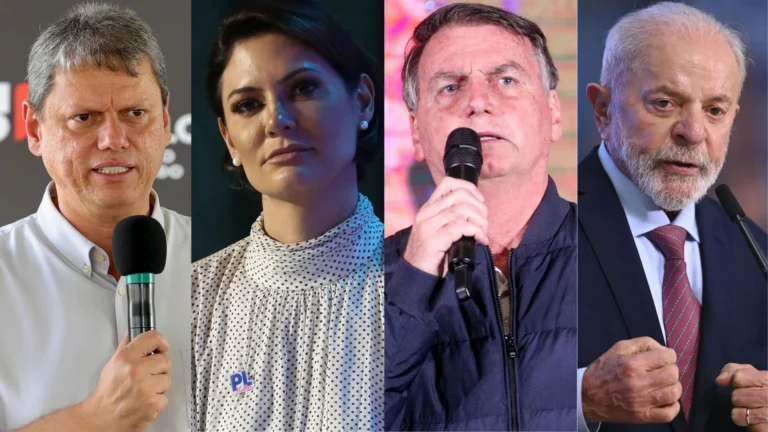 Lula empata com Bolsonaro, Tarcísio e Michelle em 2º turno, diz pesquisa