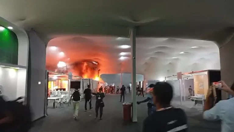 Incêndio atinge pavilhão na COP30