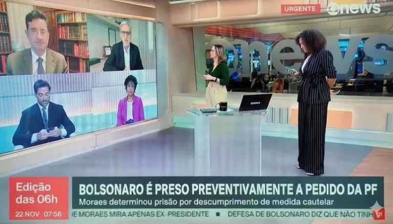 Prisão de Bolsonaro faz Globo acordar jornalistas, juntar apresentadoras e cancelar folgas