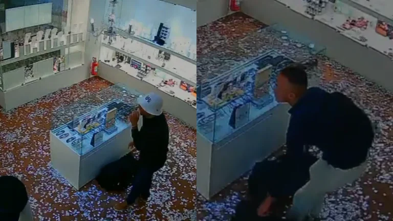 Vídeo: Com sorvete na mão, bandido rouba R$ 100 mil de joalheria em SP