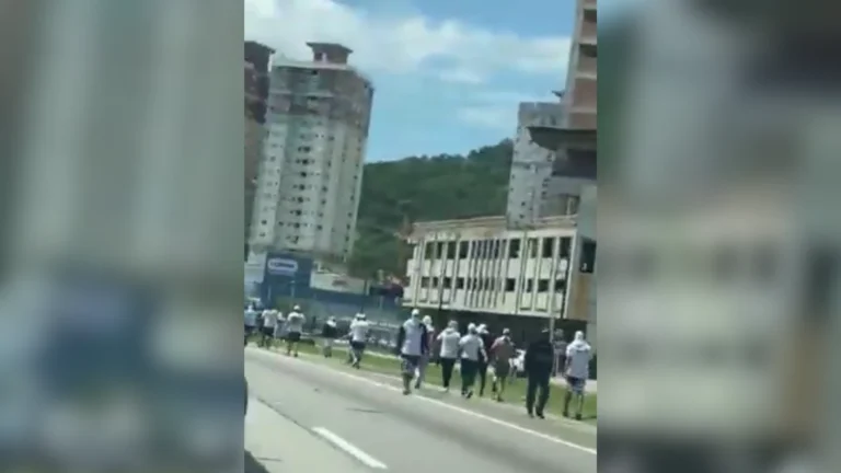 Dez pessoas são presas em briga entre torcedores do Santos e Internacional
