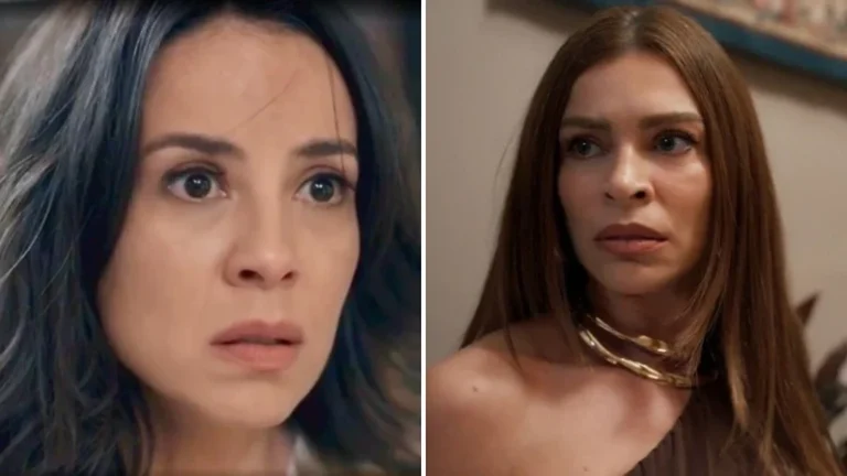 A casa caiu! Zenilda flagra Ferrete na cama com Arminda e dá surra na rival em Três Graças