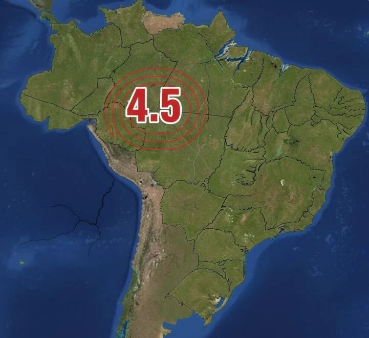 Brasil teve tremor de até 4,5 graus em 2025; confira ranking