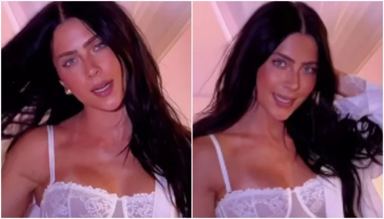 Jade Picon posa de lingerie branca e ganha elogios na web
